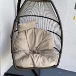 Barton Premium Large Hanging Egg Chair Lounge Chair Patio Wicker UV-Resistant Thick Cushion Relaxing Basket w/Stand photo review