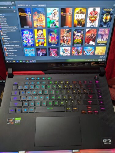 ASUS ROG Strix G15 (2021) Gaming Laptop, 15.6” 300Hz IPS Type FHD Display, NVIDIA GeForce RTX 3070, AMD Ryzen R9-5900HX, 32GB DDR4, 1TB PCIe SSD, Per-Key photo review